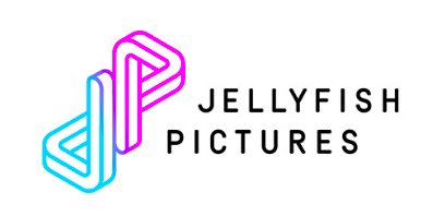jellyfish pictures logo against white background